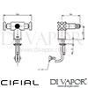 Cifial 31010TX.U Texa Mono Bidet Mixer Tap Dimensions